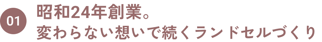 01.昭和24年創業。変わらない想いで続くランドセルづくり