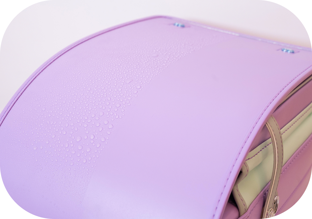 ももちゃんランドセルの撥水テスト画像